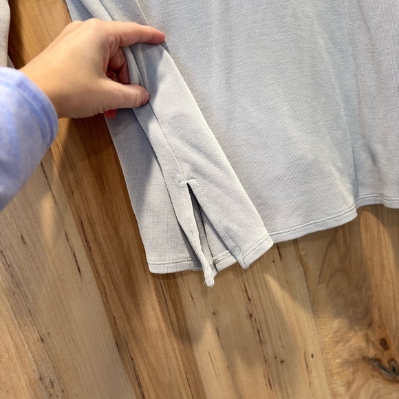 .Jill Pure Jill sand-washed knit top in gray with a V-neck and 3/4 sleeves S - Picture 7 of 7
